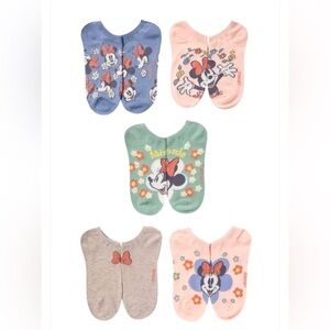 Disney 5-Pack Minnie Mouse Floral No-Show Socks